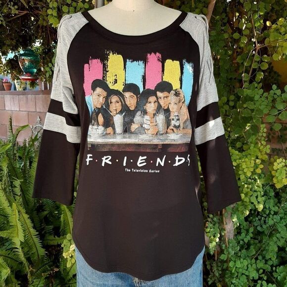 FRIENDS TV Series Baseball Tee w/Laces S - Picture 1 of 8